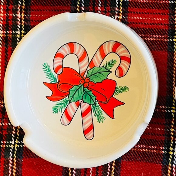 4 Vintage Christmas stackable ashtrays - Picture 9 of 10